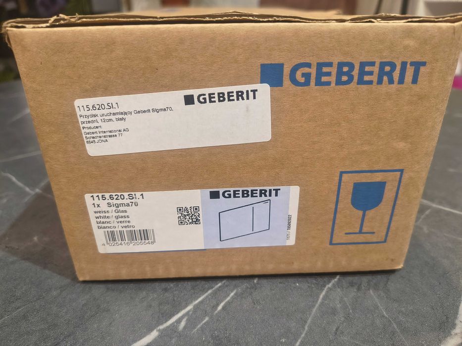 Geberit Sigma 70  115620SI1 przycisk spłukujący do Wc biały szkło