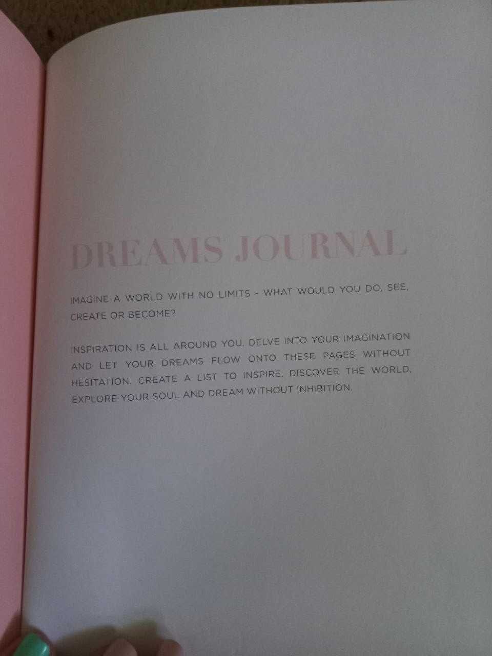 Новий блокнот Dreams journal, журнал-книга мрій/бажань велюр, нубук