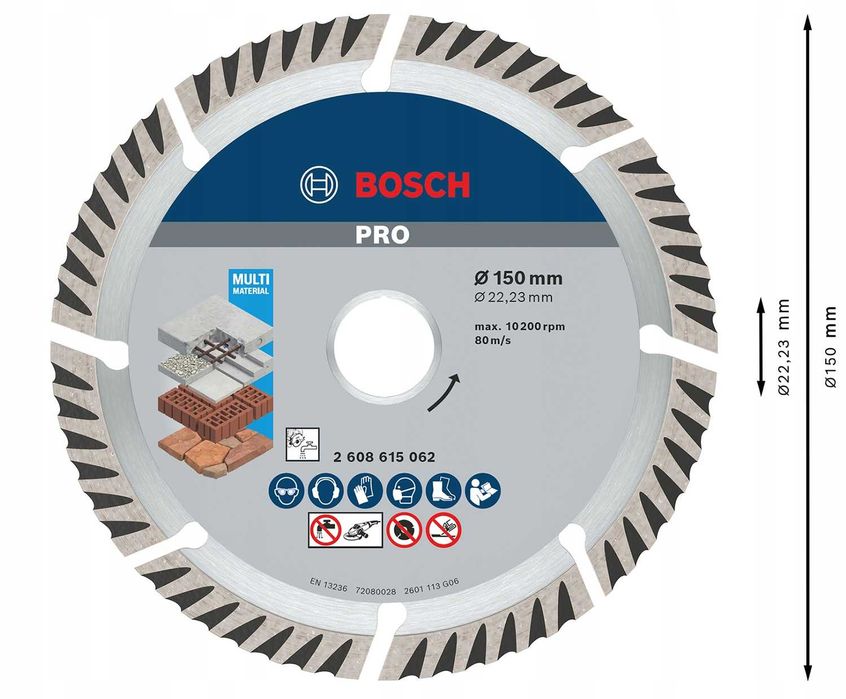 Uniwersalna Tarcza Diamentowa 150mm BOSCH - Najwyższa Jakość !