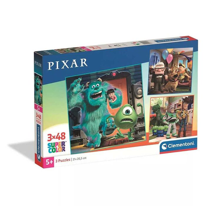 Puzzle Clementoni Disney Pixar SuperColor 21x20,5cm 3x48 peças