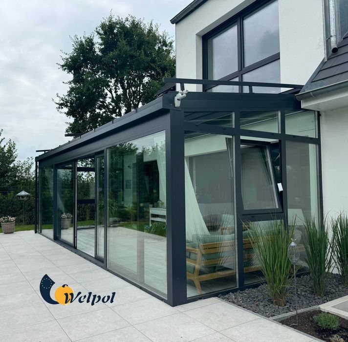 ogrody zimowe / zadaszenia tarasów /szklane zabudowy/ drzwi przesuwne