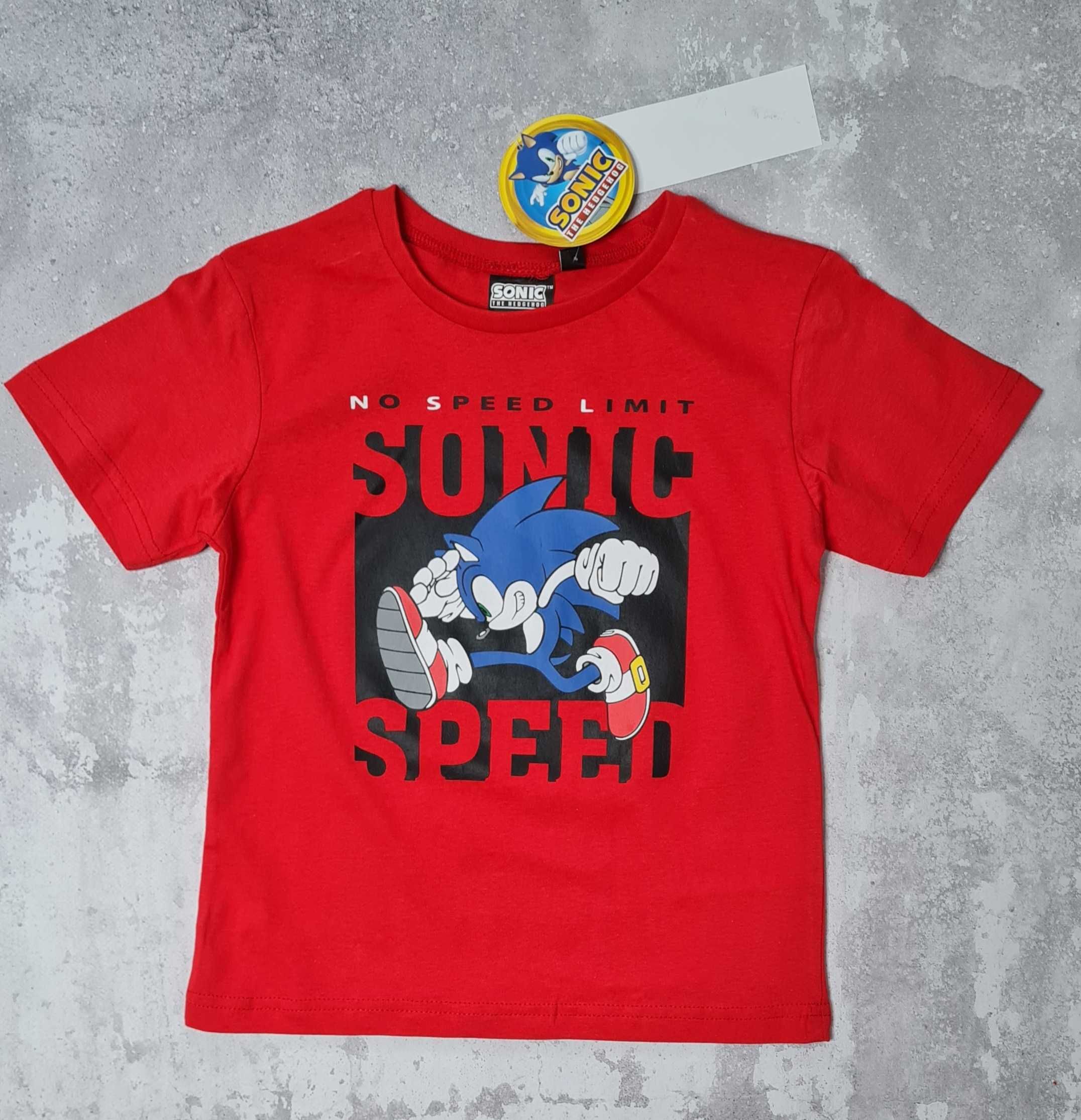 T-shirt SONIC czerwony 98cm