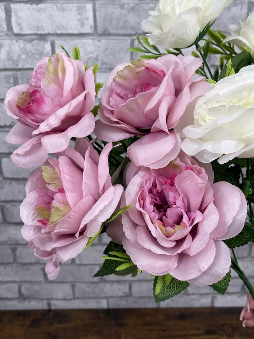 Bukiet 5 kwiatow, 2 kolory, kwiaty sztuczne