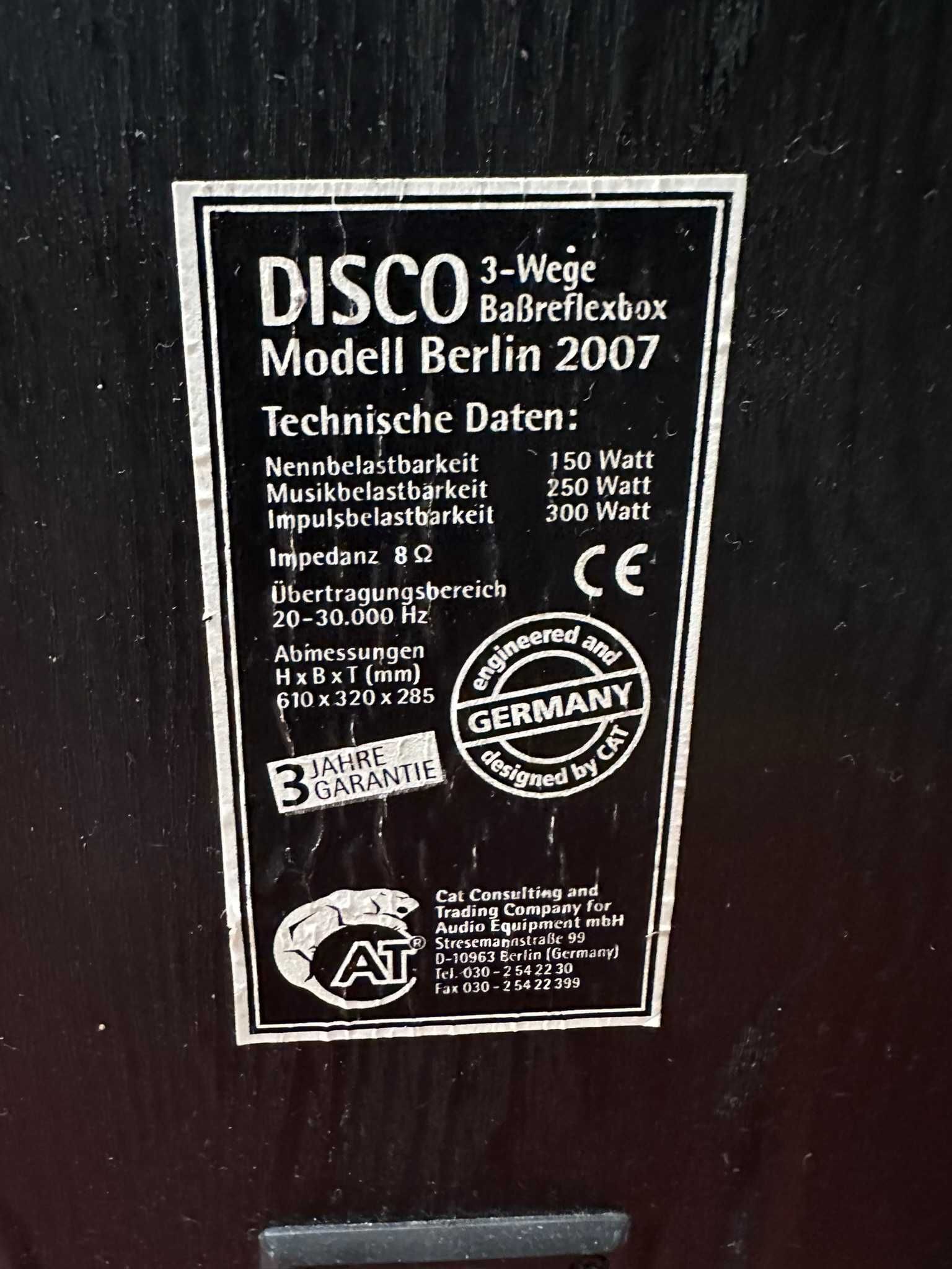 Kolumny CAT DISCO Berlin 2007