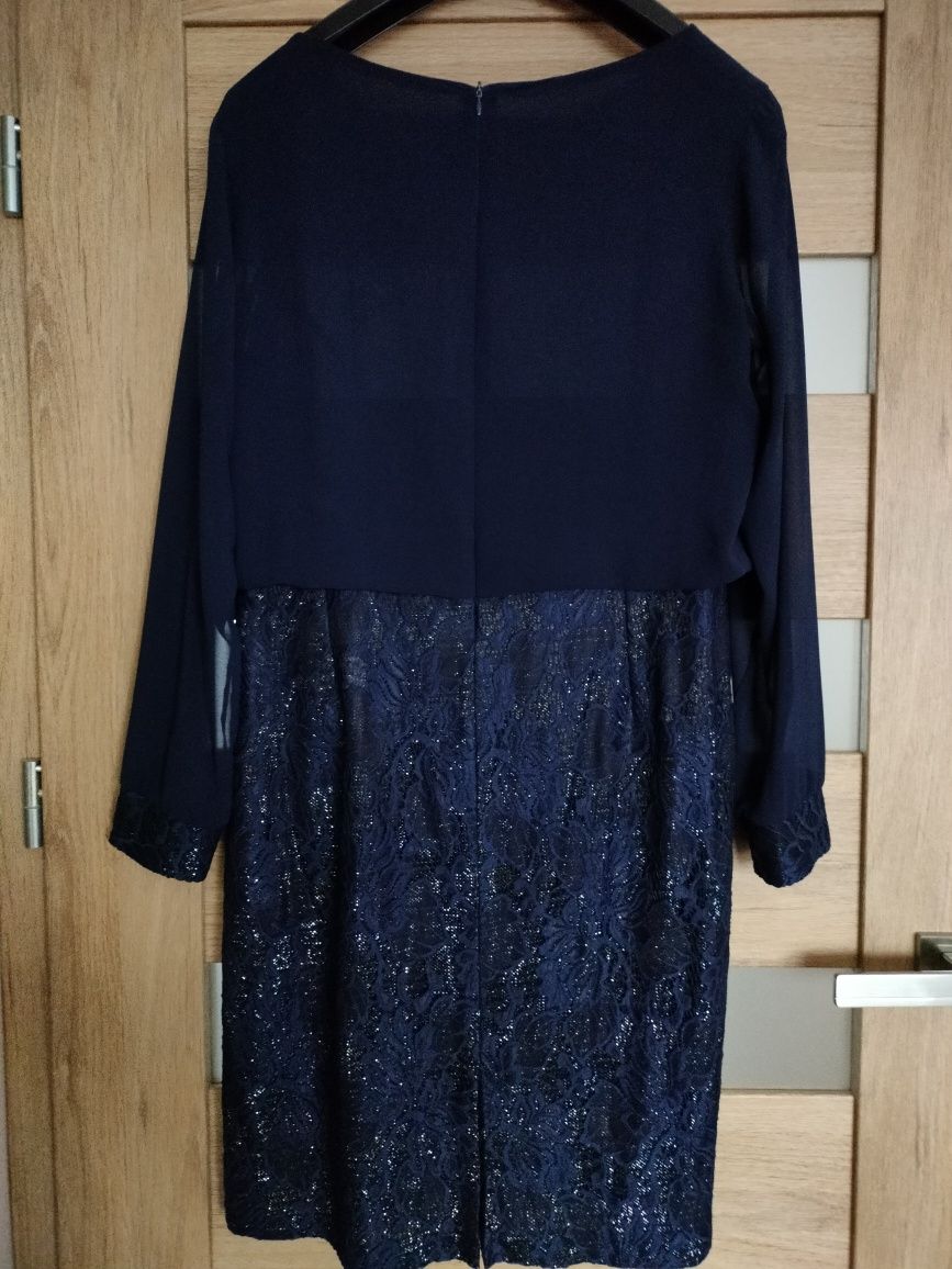 Granatowa sukienka 46