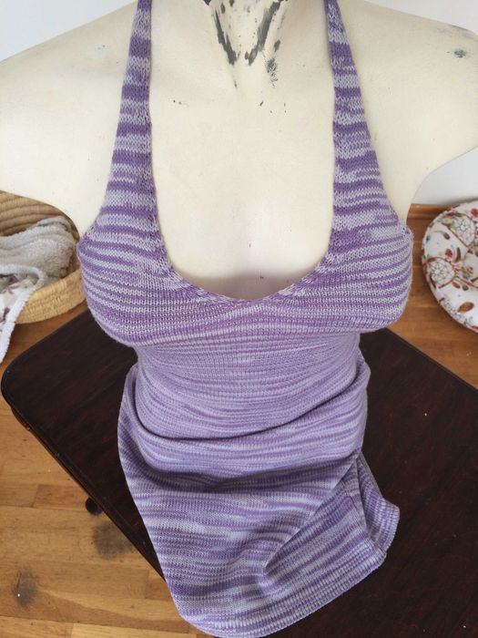 retro pin up girl look - lilac cosy dress '50 '60 h&m xxs 34