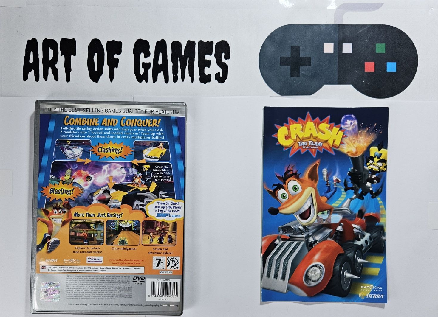 Crash Tag Team Racing CTR Ps2 Playstation 2 Komplet 3xA BDB