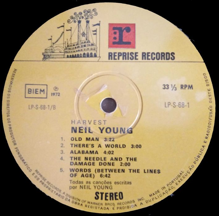 Neil Young	- - - - -	Harvest	- - - - -	LP