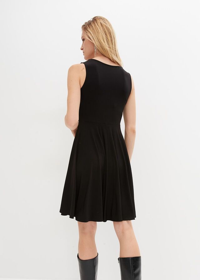 B.P.C sukienka czarna z połyskującą górą 40/42.