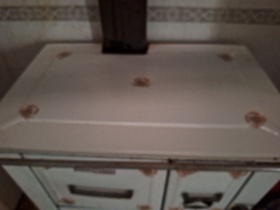 Fogão a lenha rústico usado