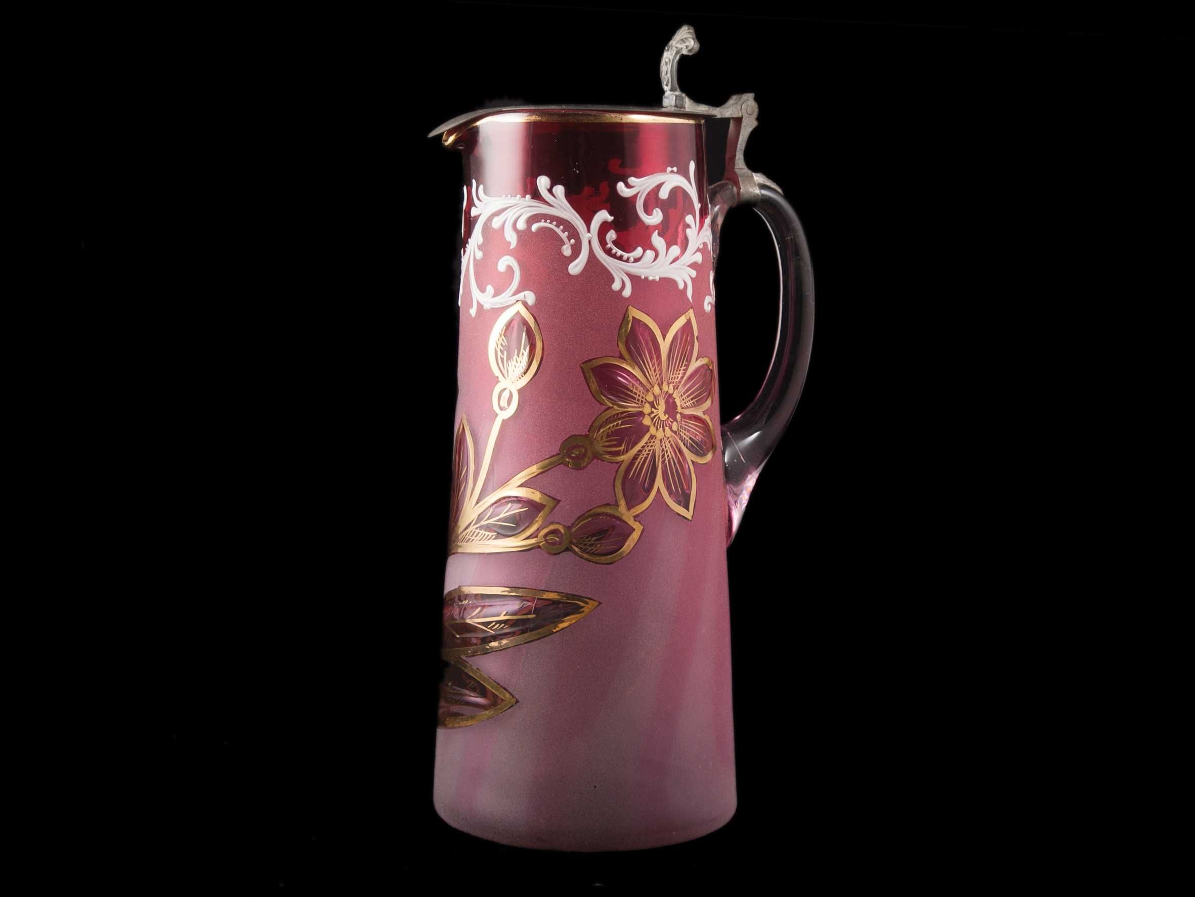 Caneca com Tampa em Vidro Soprado