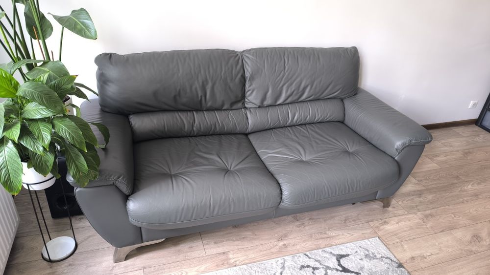 Skórzana sofa rozkładana 3 osobowa