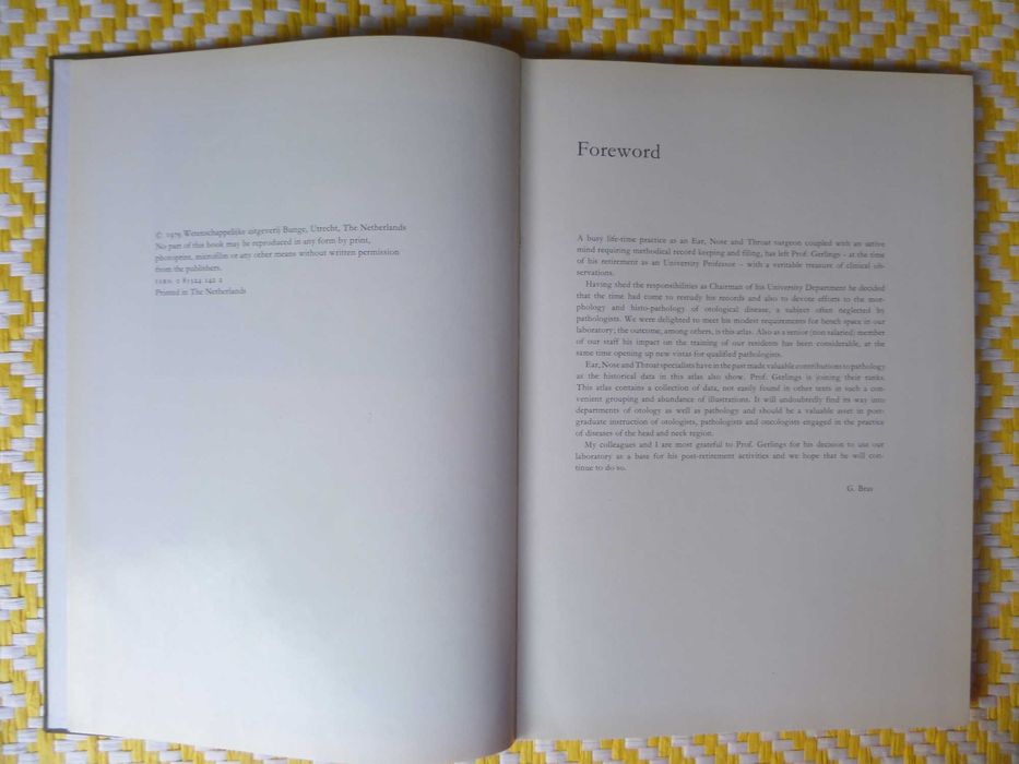 Atlas of the Histopathology of Ear Tumours
P.G. Gerlings