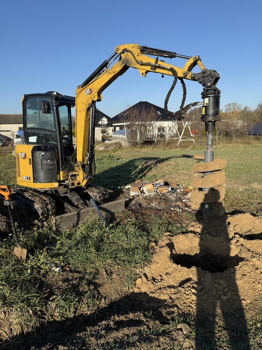 Wiercenie do 2,5 m fi 20,30,40,50 Minikoparka CAT 3 t Wiertnica Młot