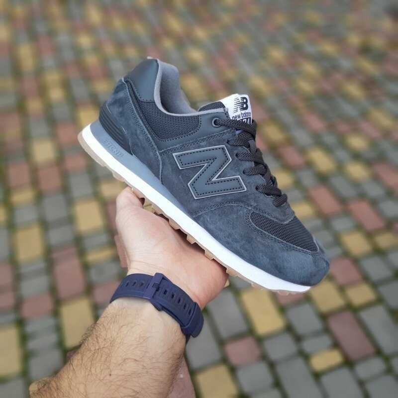 Кросівки чоловічі New Balance 574, замша/текстиль, 41-45р