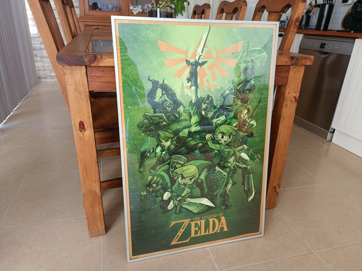 Poster com moldura Zelda