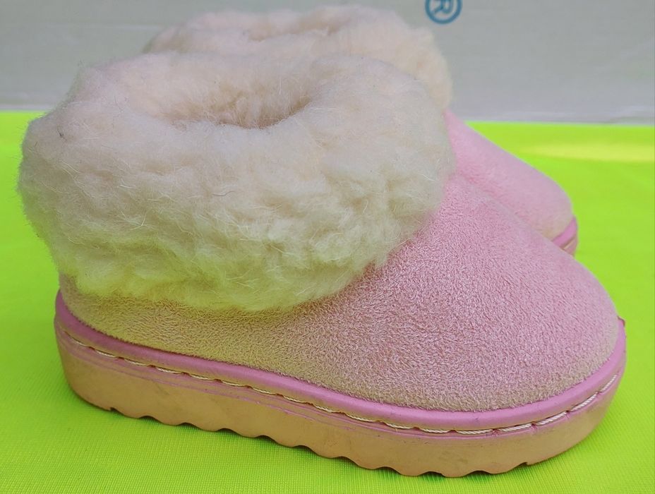 Тапочки дитячі теплі закриті рожеві