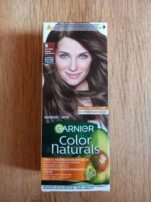 Nowa farba do włosów Garnier Color Naturals 5 Jasny Brąz
