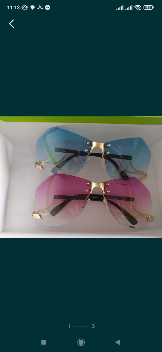 kolorowe okulary przeciwsłoneczne różowy niebieski