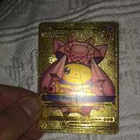 Carta Pokémon Dourado Pikachu Cosplay