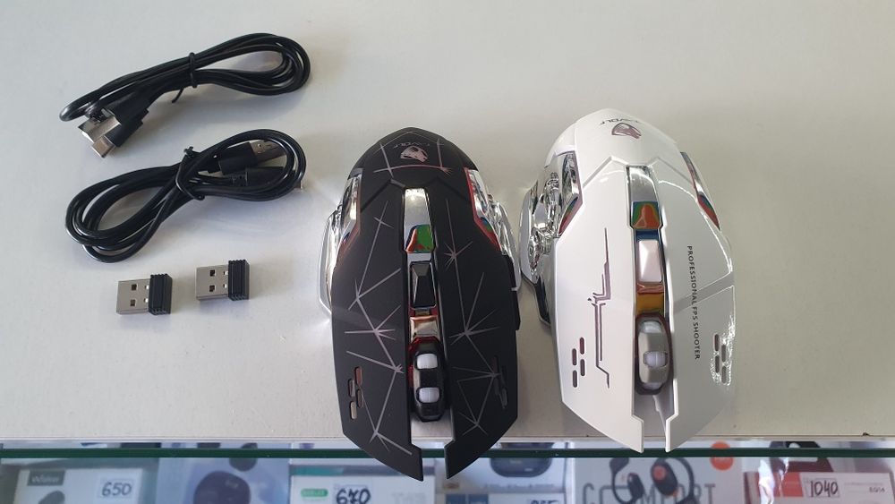 Игровая беспроводная мышь с аккумулятором Type-C LED-подсветка