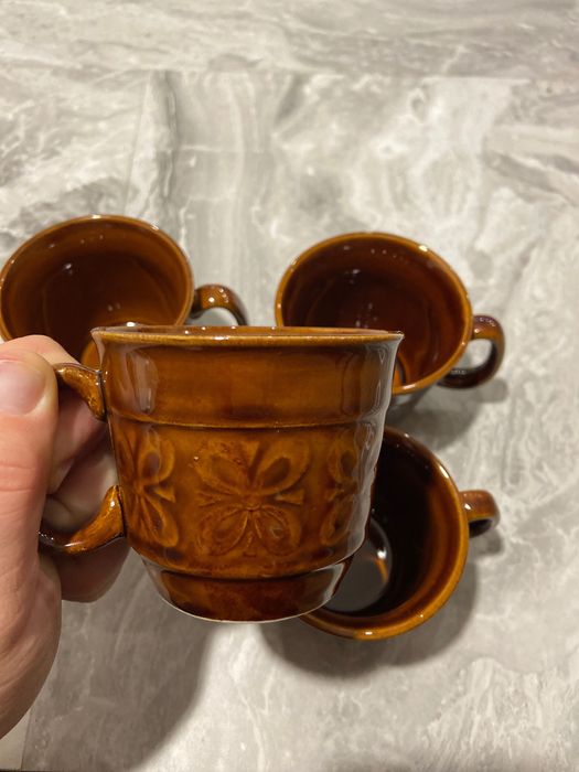 4 Kubki filiżanki Porcelit Pruszków porcelana