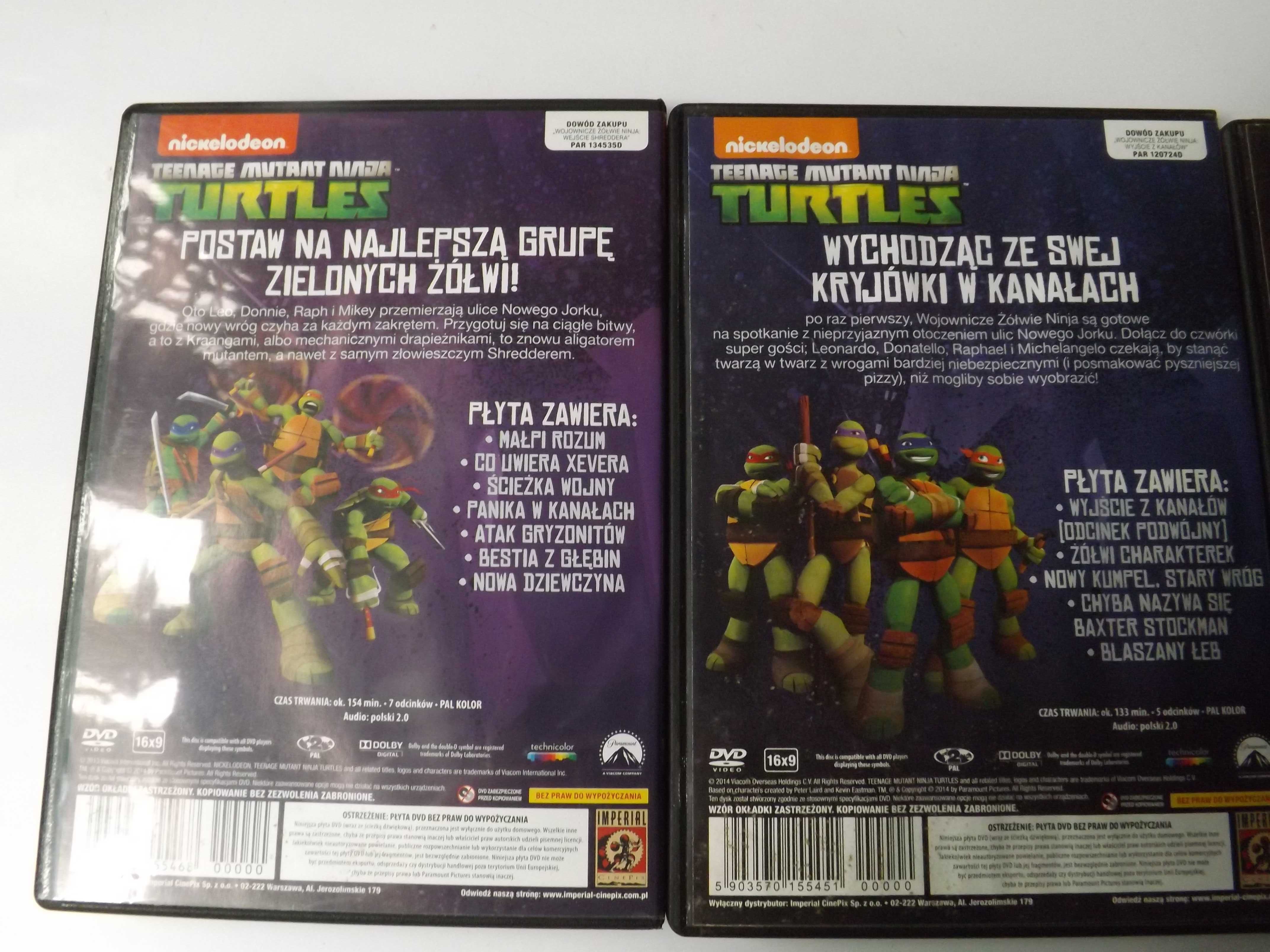 Żółwie Ninja Turtles Nickelodeon bajki filmy dvd