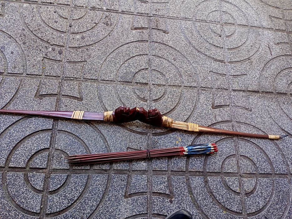 Arco flexas caça cetas artesanato antiguidades