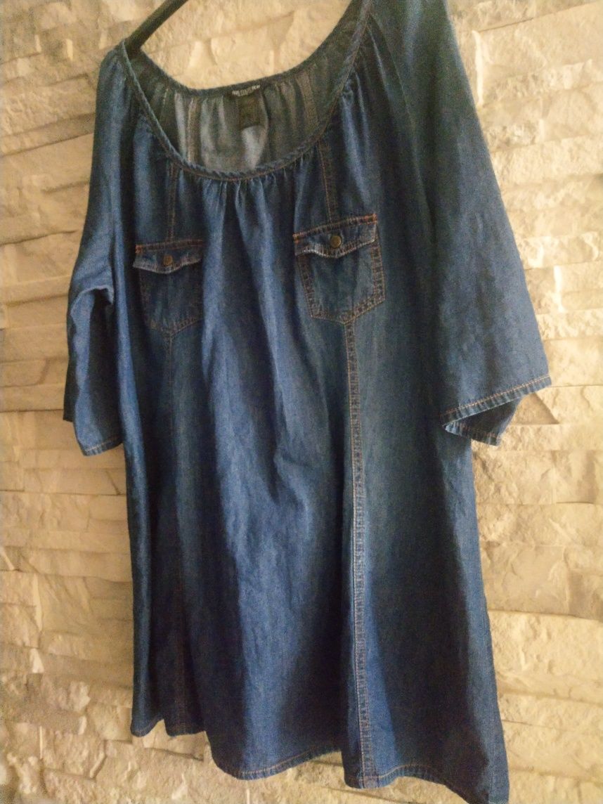 Tunika bluzka jeansowa 42 44 XL XXL
