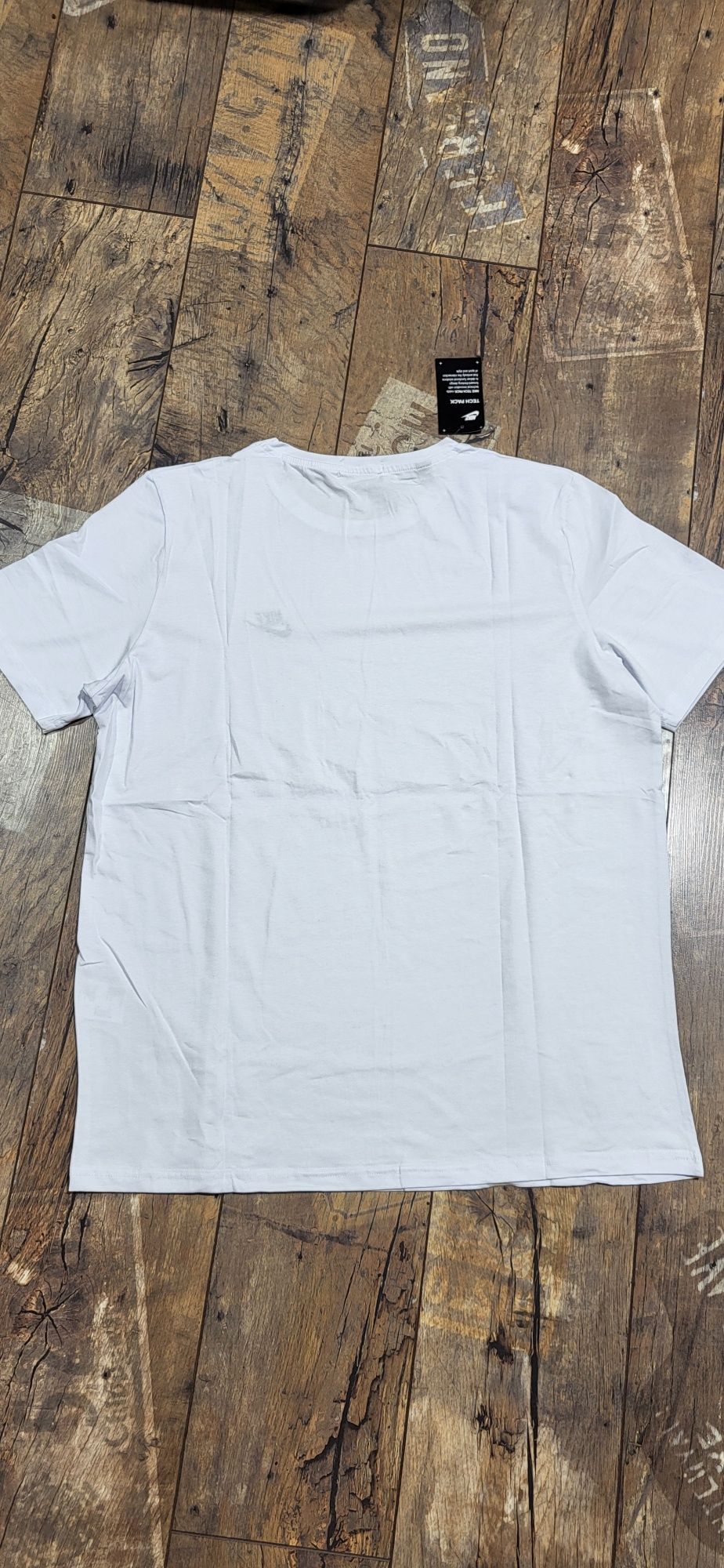 Biała koszulka męska t-shirt bawełna premium łyżwa nike logo XXL