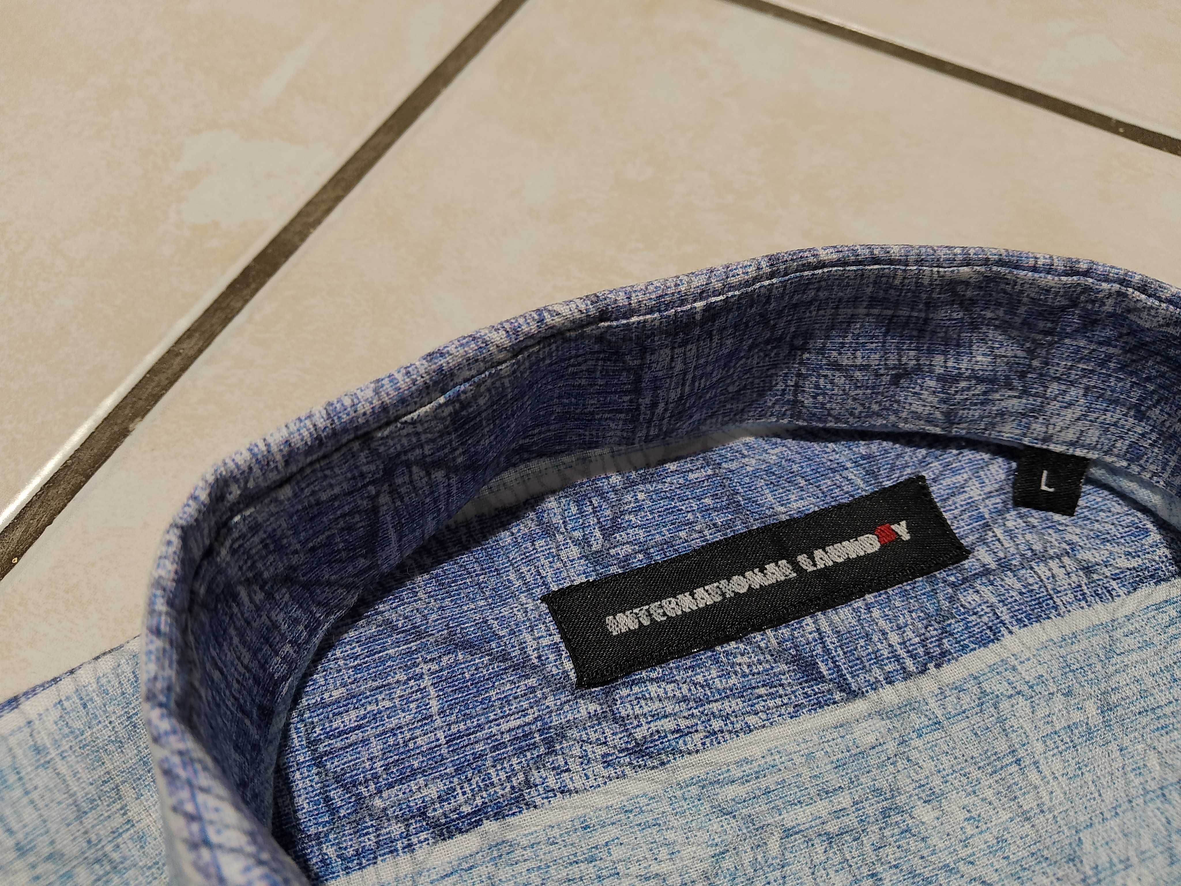 INTERNATIONAL LAUNDRY USA - NOWA! Koszula Męska krótki rękaw rozmiar L