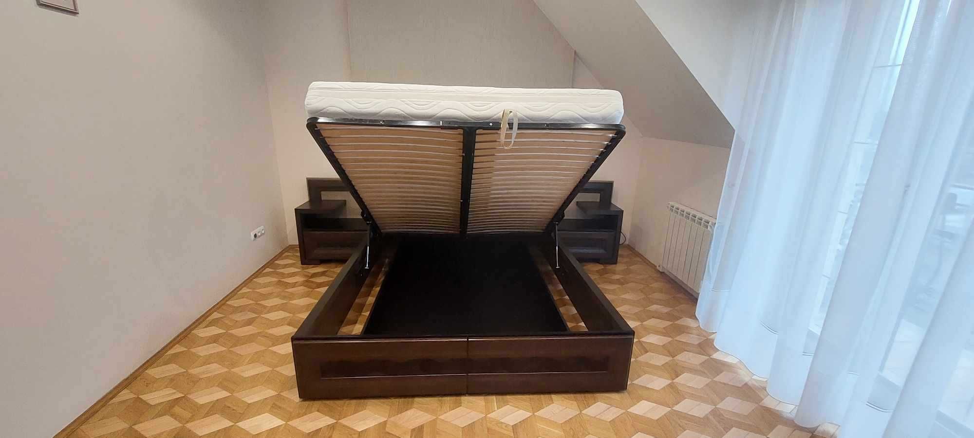 Łóżko do sypialni 160/200 z pojemnikiem + materac + komoda