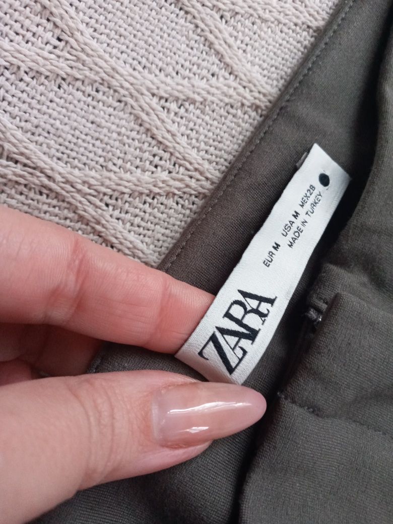 ZARA H&M markowy zestaw spodnie flare I sweter z kołnierzem