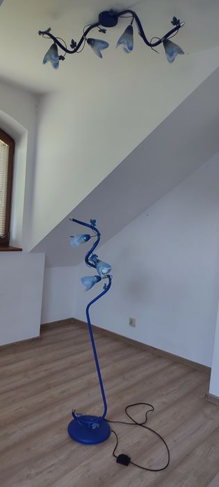 Lampy komplet żyrandol i lampka nocna