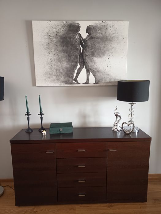 Komplet mebli kolor ciemny brąz