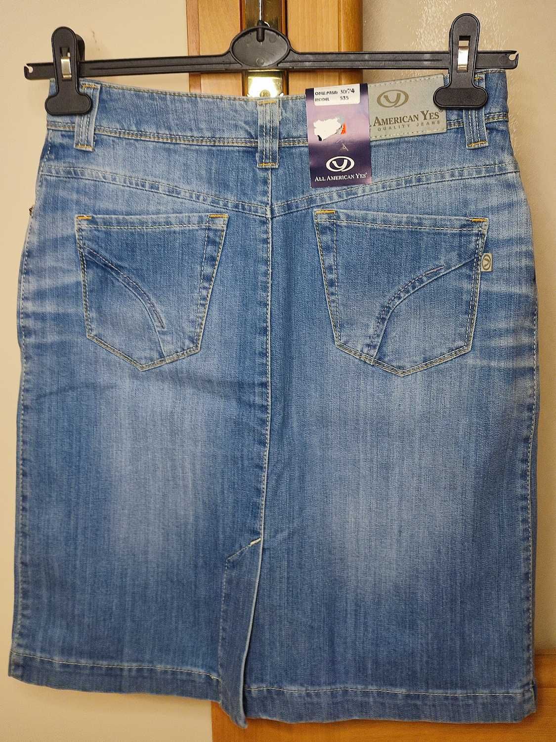 Spódnica dżinsowa jeansowa 30 M 38 All american Yes nowa