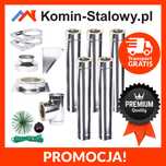 KOMIN Stalowy Dwuścienny Izolowany Fi130/230 5m gr. 0.5 mm - Promocja