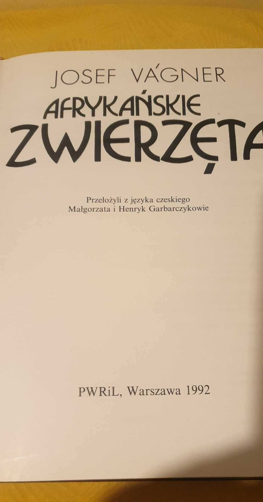 Afrykańskie zwierzęta Józef Vágner