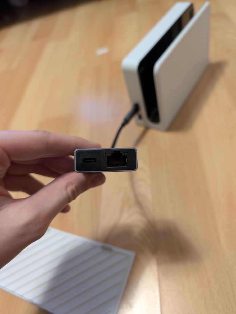 Nintendo switch OLED dock Plus adapter na wejście LAN z wejścia USB