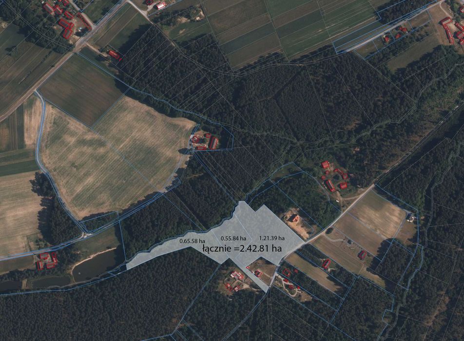 działka 2,42 ha z pozwoleniem na budowę w parku krajobrazowym