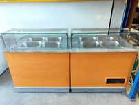 Conjunto banho maria + vitrine refrigerada - USADA