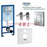 Инсталляция GROHE Rapid SL 38772001 РАСПРОДАЖА Хром Кнопка КВАДРАТ