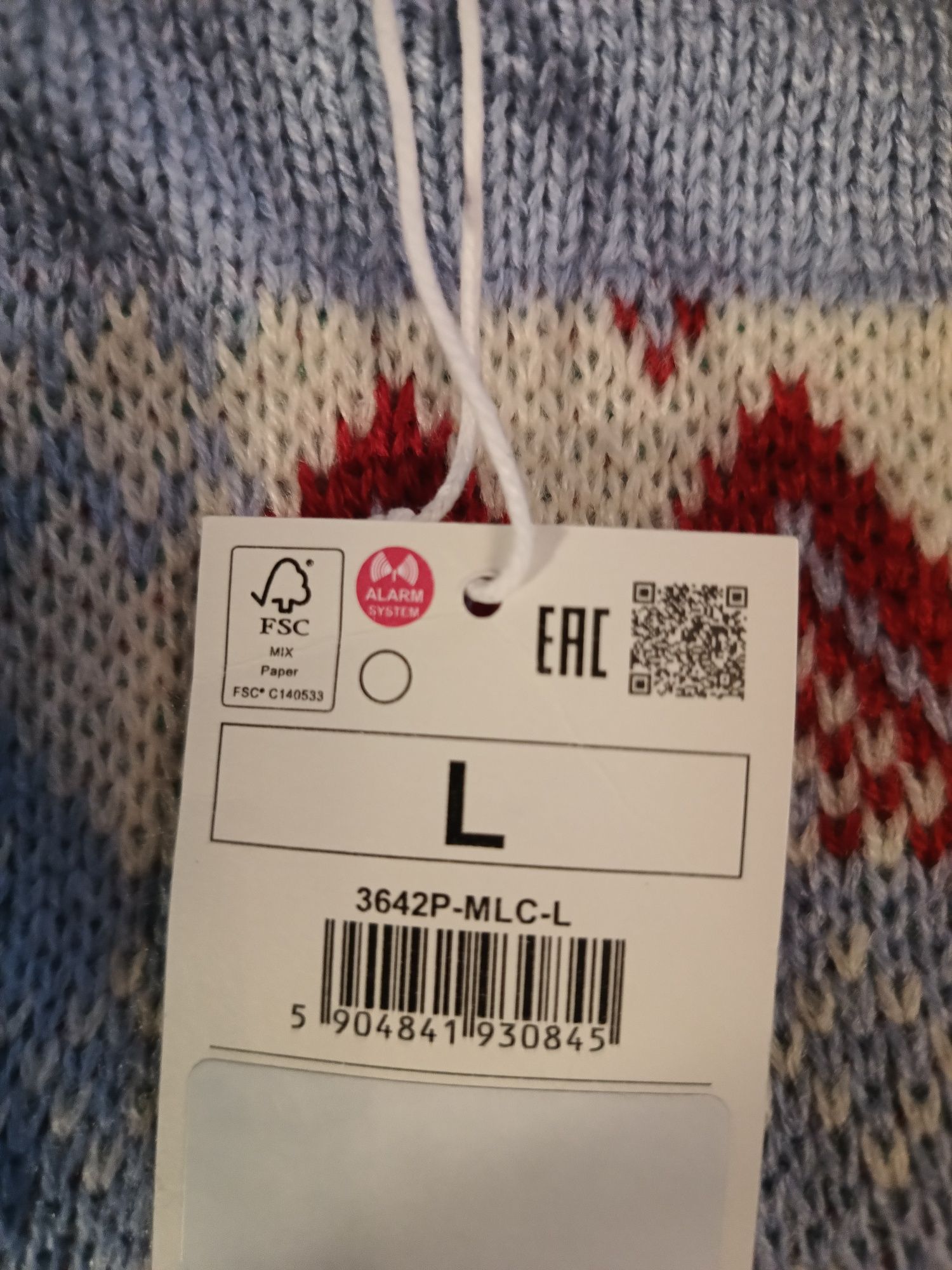 Reserved sweter oversize w zimowy wzór r. L nowy