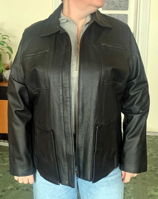 Пиджак женский кожаный