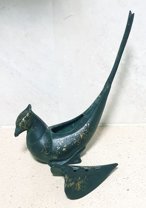 Fantastico queimador de incensos japonês em ferro de fundição