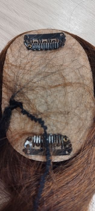 Topper syntetyczny w kolorze brązowym