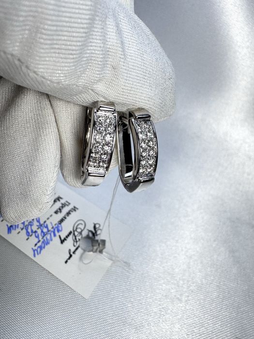 Золоті сережки з діамантами