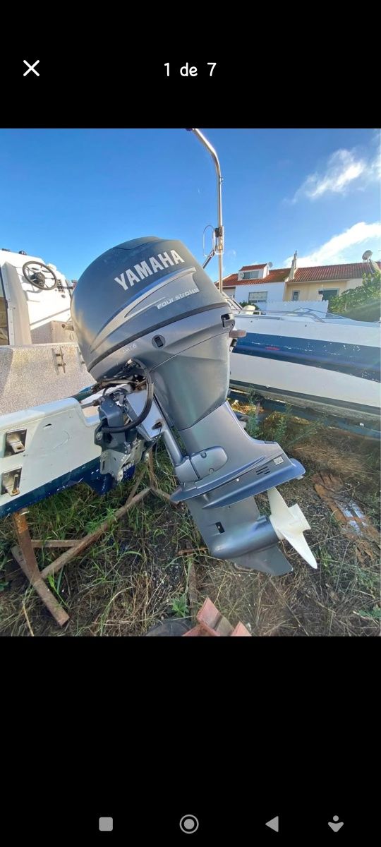 Barco de recreio semi-cabinado 6,06 m, c/ ou sem motor 60 HP,