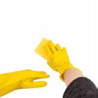 Rękawice ochronne 5 par ogrodowe kuchenne żółte