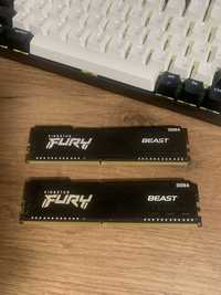 озу kingston 16gb(8х2) 2666mhz